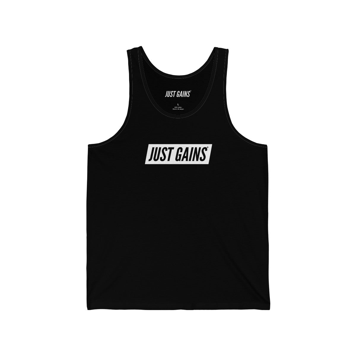 Just Gains® White Block Tank