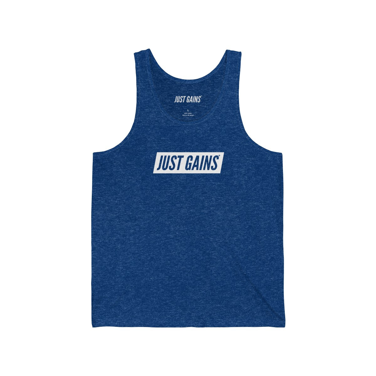 Just Gains® White Block Tank